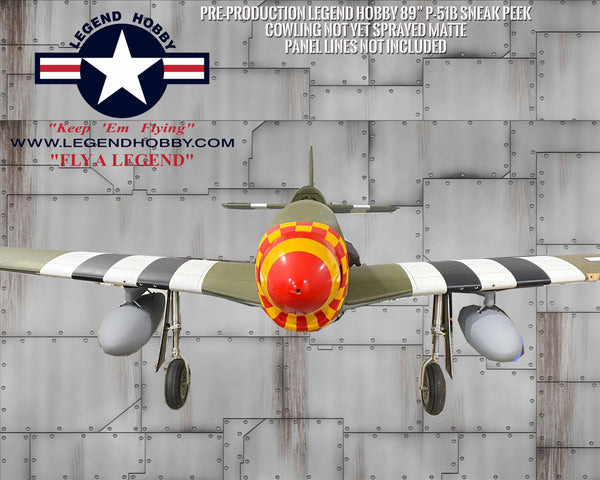 P-51B MUSTANG 89" Wingspan - 60cc OLIVE/GRAY| LEGEND HOBBY