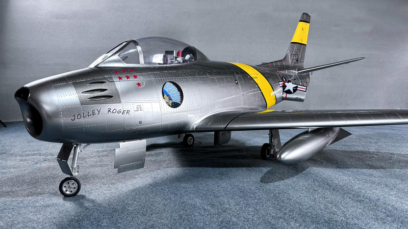 F-86 SABRE 1.8M Wingspan "ELECTROPLATED/CHROMELIKE PAINT" | KYHK RC