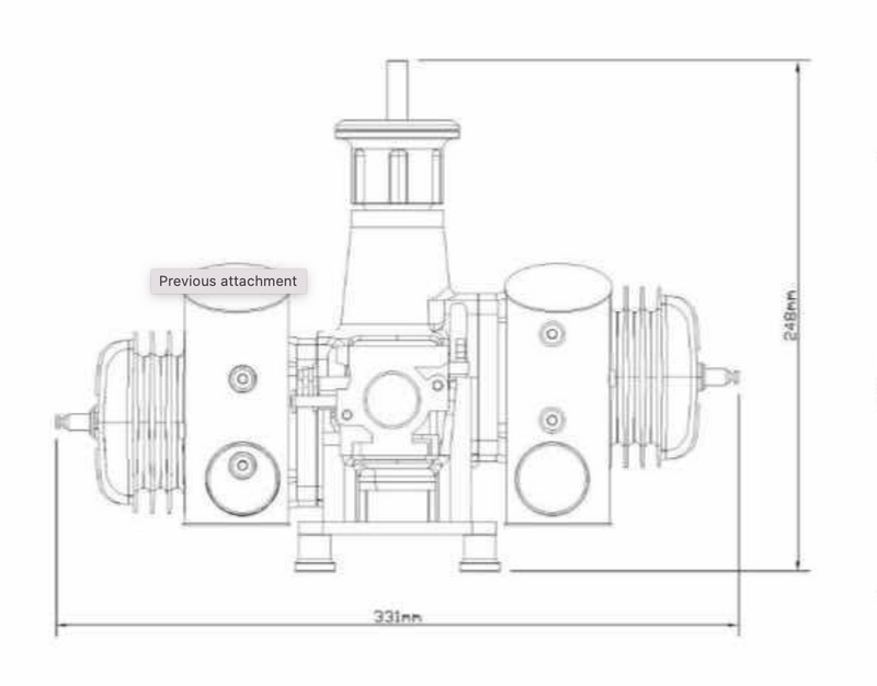 STINGER PRO 185cc Twin Engine