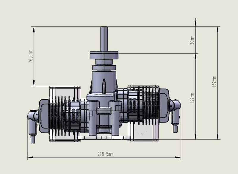 STINGER 40cc Twin Engine with CM6 Spark Plugs