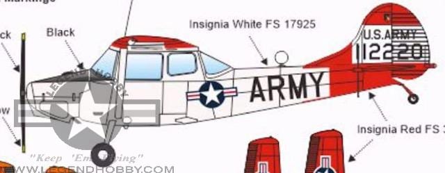 L-19 Bird Dog White/Red | 156" Wingspan | Legend Hobby