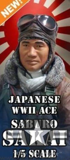 BEST PILOTS - Saburo Sakai 1/5 scale WWII Japanese Pilot Painted & Unpainted